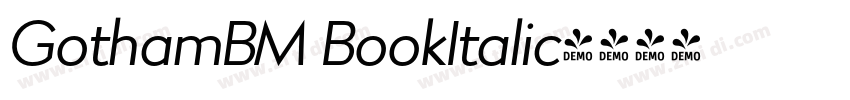 GothamBM BookItalic字体转换